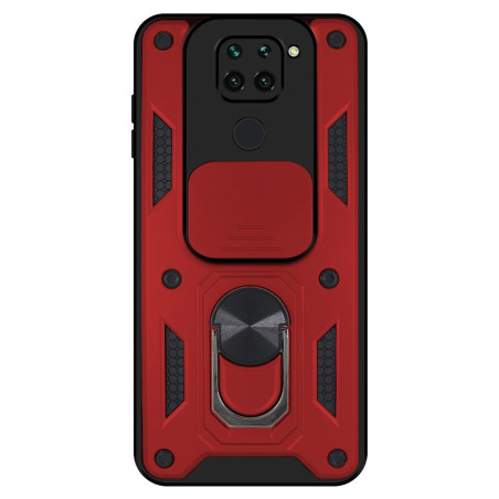 Capa Xiaomi Redmi Note 9 Câmara Armor Anel Vermelho