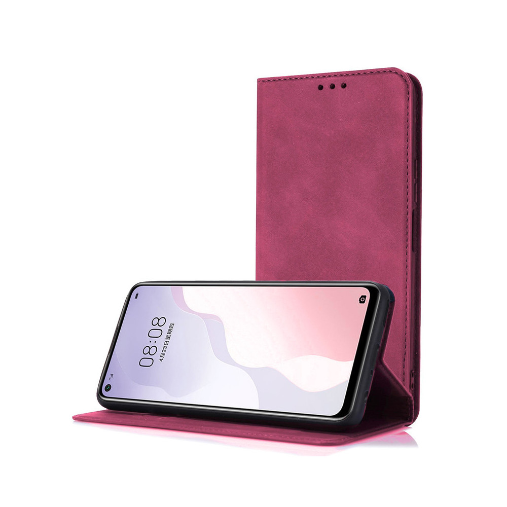 Capa Xiaomi Redmi Note 9 Flip Efeito Pele Rosa