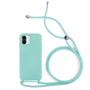 Capa Xiaomi Redmi A2 Silky Cordão Verde Água