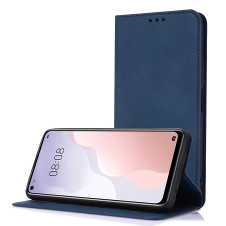 Capa Xiaomi Poco X4 Pro 5G Flip Efeito Pele Azul