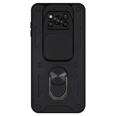 Capa Xiaomi Poco X3 / Pro Câmara Armor Anel Preto
