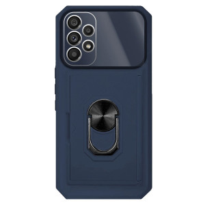 Capa Samsung A13 Armor Cartões Anel Azul
