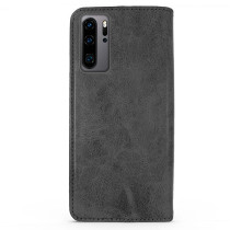 Capa Huawei P30 Pro Flip Efeito Pele Preto