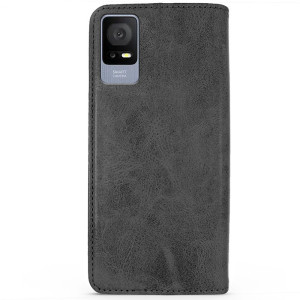 Capa TCL 408 Flip Efeito Pele Preto
