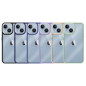 Capa iPhone 15 Plus Transparente Frame Azul Escuro