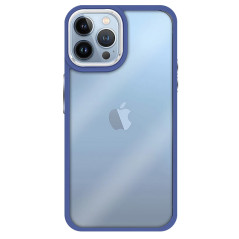 Capa iPhone 15 Pro Transparente Frame Azul