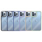 Capa iPhone 15 Pro Transparente Frame Azul Escuro