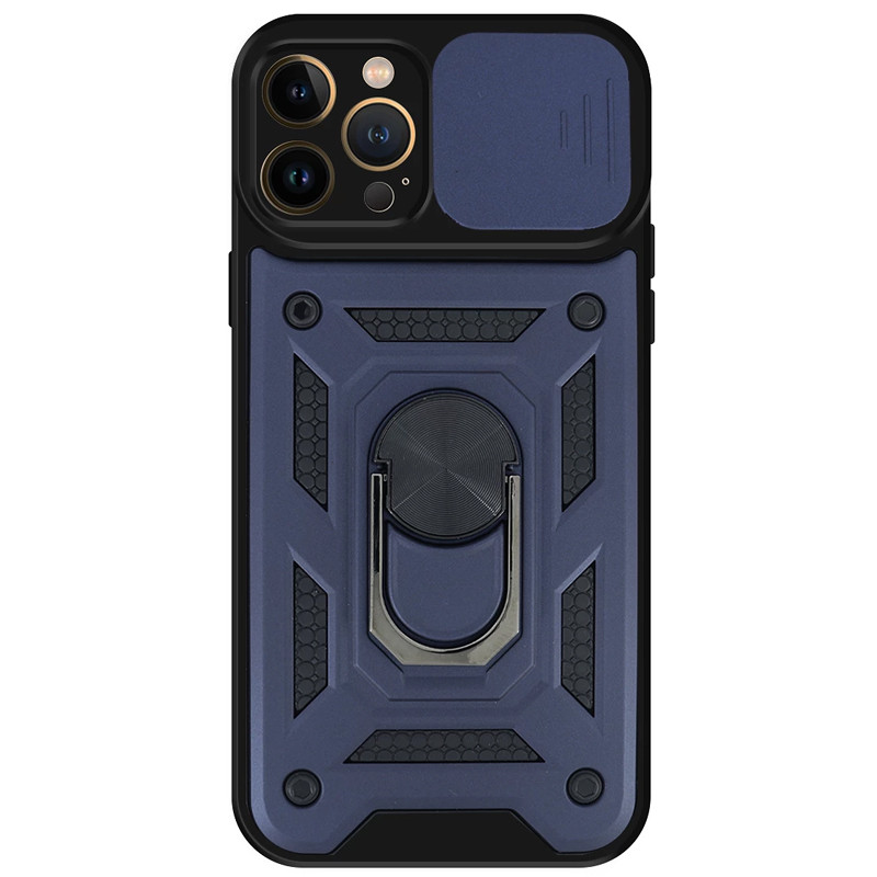Capa iPhone 15 Pro Câmara Armor Anel Azul