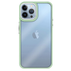 Capa iPhone 15 Pro Max Transparente Frame Verde
