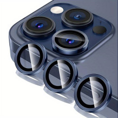 Protetor Câmara iPhone 15 Pro Max Azul
