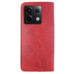 Capa Xiaomi Redmi Note 13 5G Flip Efeito Pele Vermelho
