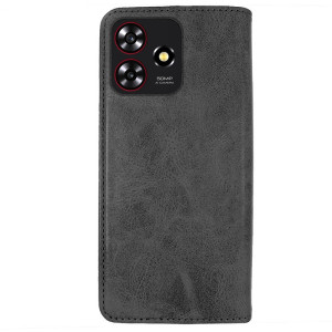 Capa ZTE Blade A73 Flip Efeito Pele Preto