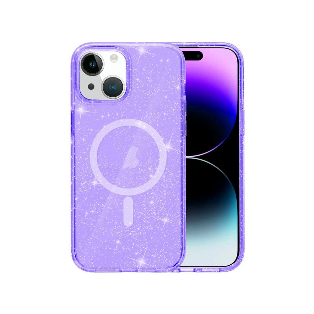 Capa iPhone 13 MagSafe Brilhantes Lilás