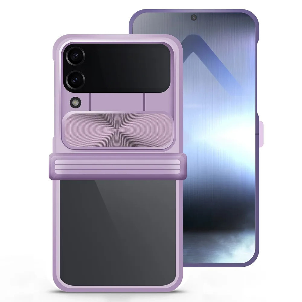 Capa Samsung Z Flip 5 Proteção Câmara Frame Lilás Capa Samsung Z Flip 5 Proteção Câmara Frame Lilás