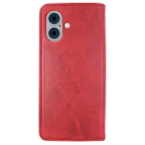 Capa iPhone 16 Flip Efeito Pele Vermelho