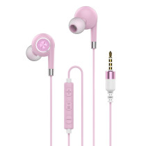 EP2123 Auscultadores Estéreo com Microfone E Botão Multifuncional - Rosa/Prata