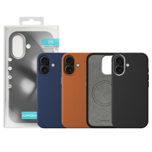 Capa Couro para iPhone 16 - Azul