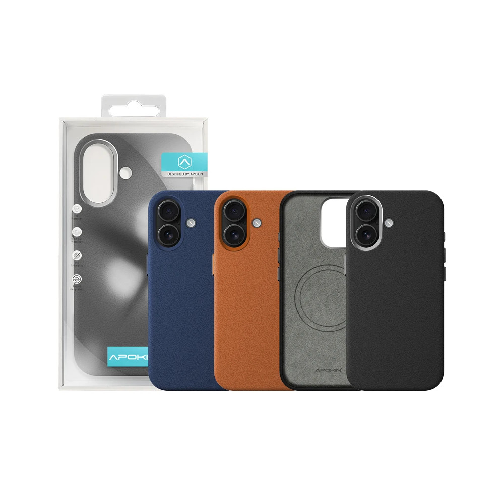 Capa Couro para iPhone 16 - Azul