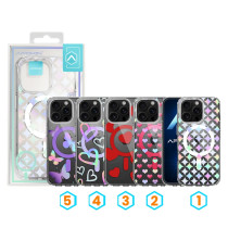 Capa Iridiscente Metallica Magsafe com desenhos iPhone 16 Pro Max