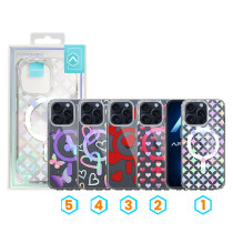 Capa Iridiscente Metallica Magsafe com desenhos iPhone 15 Pro