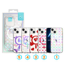 Capa Iridiscente Metallica Magsafe com desenhos iPhone 13/14