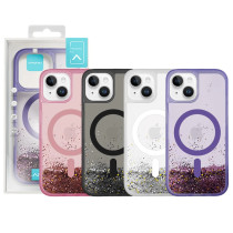 Capa Purpurina Magsafe de cores iPhone 13/14 - Preto