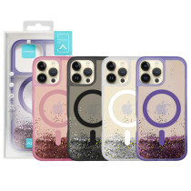 Capa Purpurina Magsafe de cores iPhone 14 Pro Max - Prateado