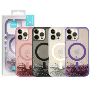 Capa Purpurina Magsafe de cores iPhone 14 Pro Max - Prateado