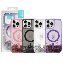 Capa Purpurina Magsafe de cores iPhone 15 Pro Max - Rosa