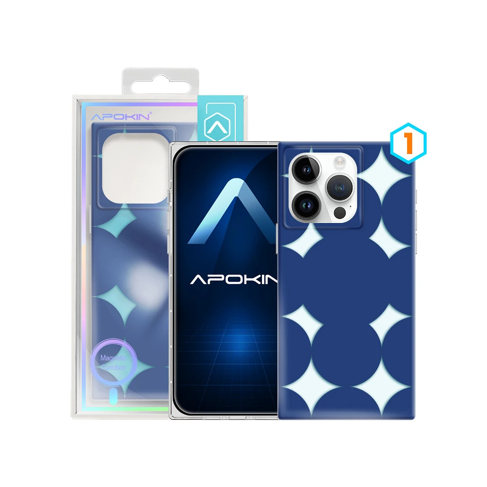 Capa Espelho Iridiscente Magsafe de cores iPhone 14 Pro Max - Azul