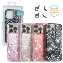 Capa Bling-Bling para iPhone 16 Pro Max - Rosa