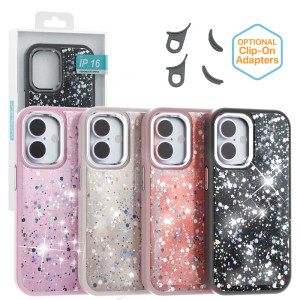 Capa Bling-Bling para iPhone 16 - Prateado