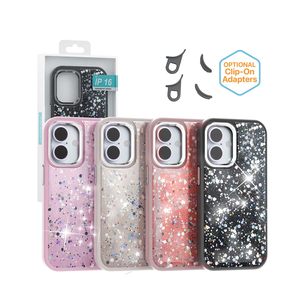 Capa Bling-Bling para iPhone 16 Plus