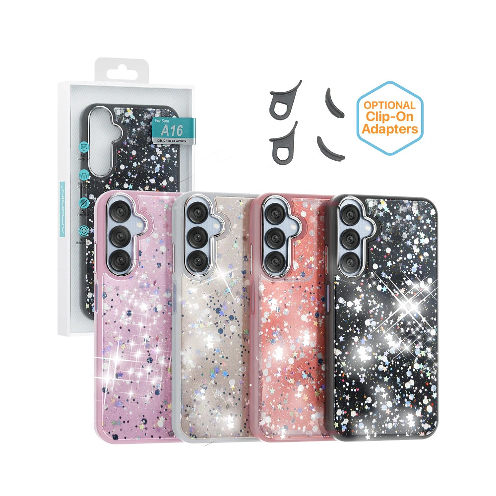 Capa Bling-Bling para Samsung A16 - Preto