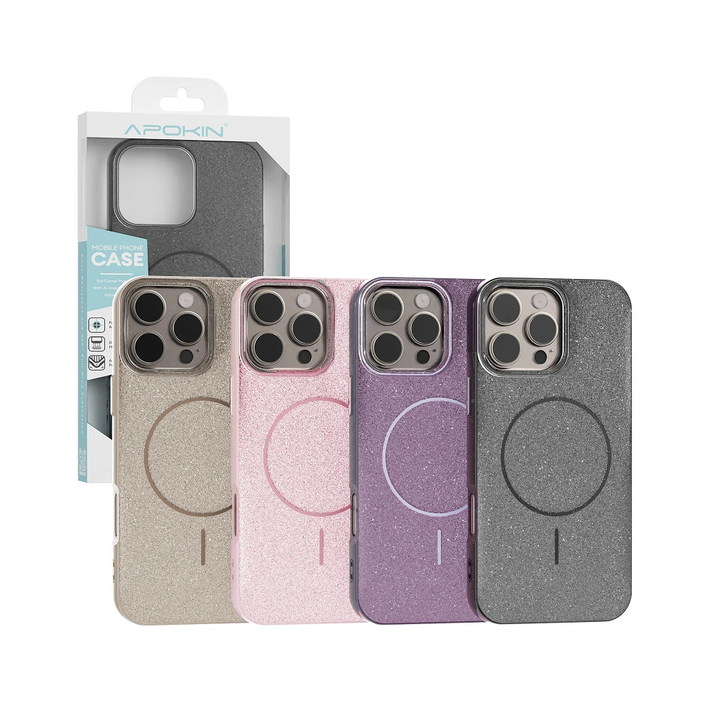 Capa Purpurina Brillo Magsafe de cores iPhone 14 Pro Max - Rosa