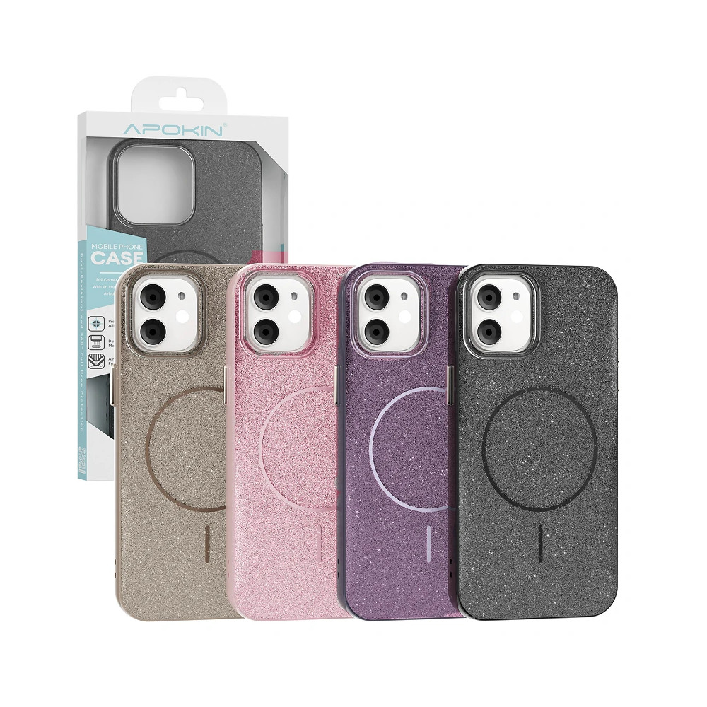 Capa Purpurina Brillo Magsafe de cores iPhone 11 - Preto