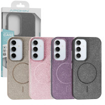 Capa Purpurina Brillo Magsafe de cores Samsung S24 FE - Rosa
