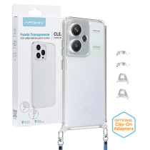 Capa 2en1 ClearStrap transparente para Xiaomi Redmi Note 13 Pro Plus