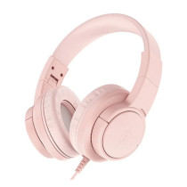 WiWU KTD-01 Auscultadores estereo exigíveis com cabo 3.5mm Rosa
