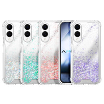 Capa Gel transparente purpurina Samsung Borda S25 - Lilás