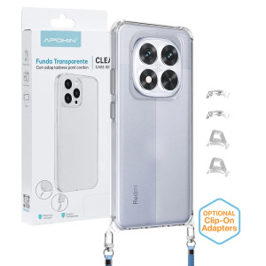 Capa 2em1 ClearStrap Transparente para Xiaomi Redmi Note 14 Pro 5G/Poco X7