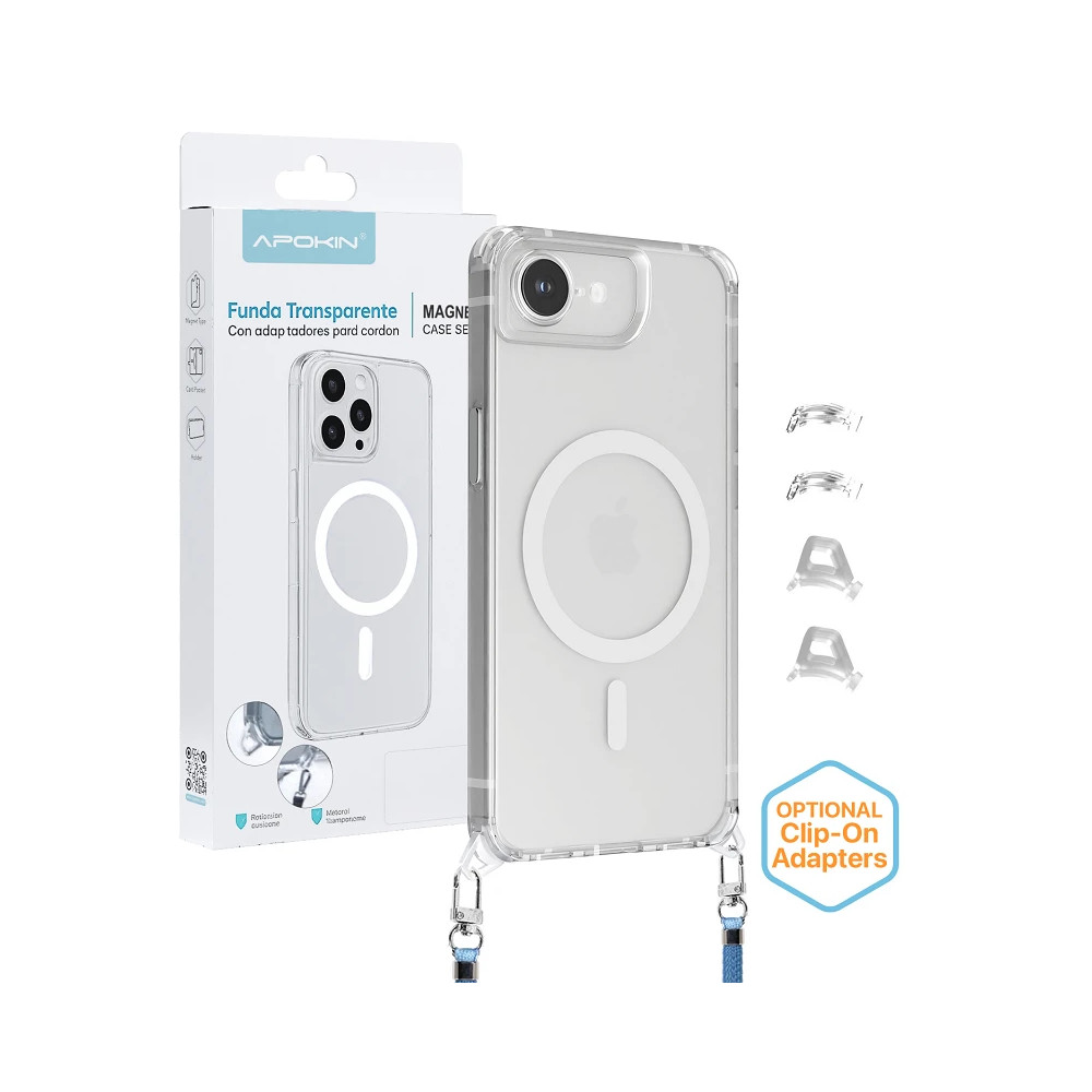 Capa 2en1 ClearStrap com Magsafe Transparente para iPhone 16 Pro Max