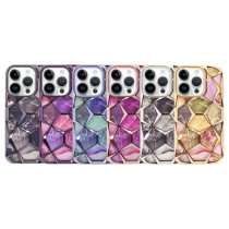 Capa Efeito de Rombo Marmol iPhone 15 Pro sortido