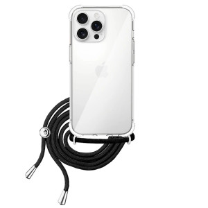 Capa Gel transparente Anti-ouro com Cordon - iPhone 16 Pro Max