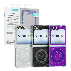 Capa Purpurina com Magsafe Apokin Samsung Z Flip 7