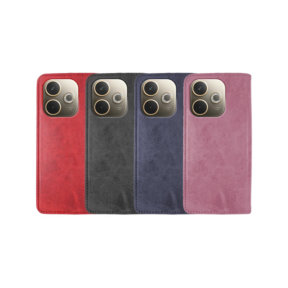 Capa Tapa com Porta-cartões Oppo A5 5G em Polipele - Azul