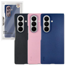 Capa em Pele Dobrável para Samsung Z Fold 7 - Rosa