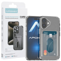 Capa Transparente com Porta-cartões para iPhone 17