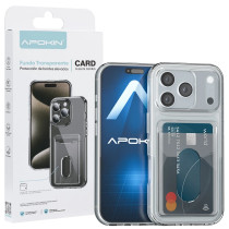 Capa Transparente com Porta-cartões para iPhone 17 Pro Max