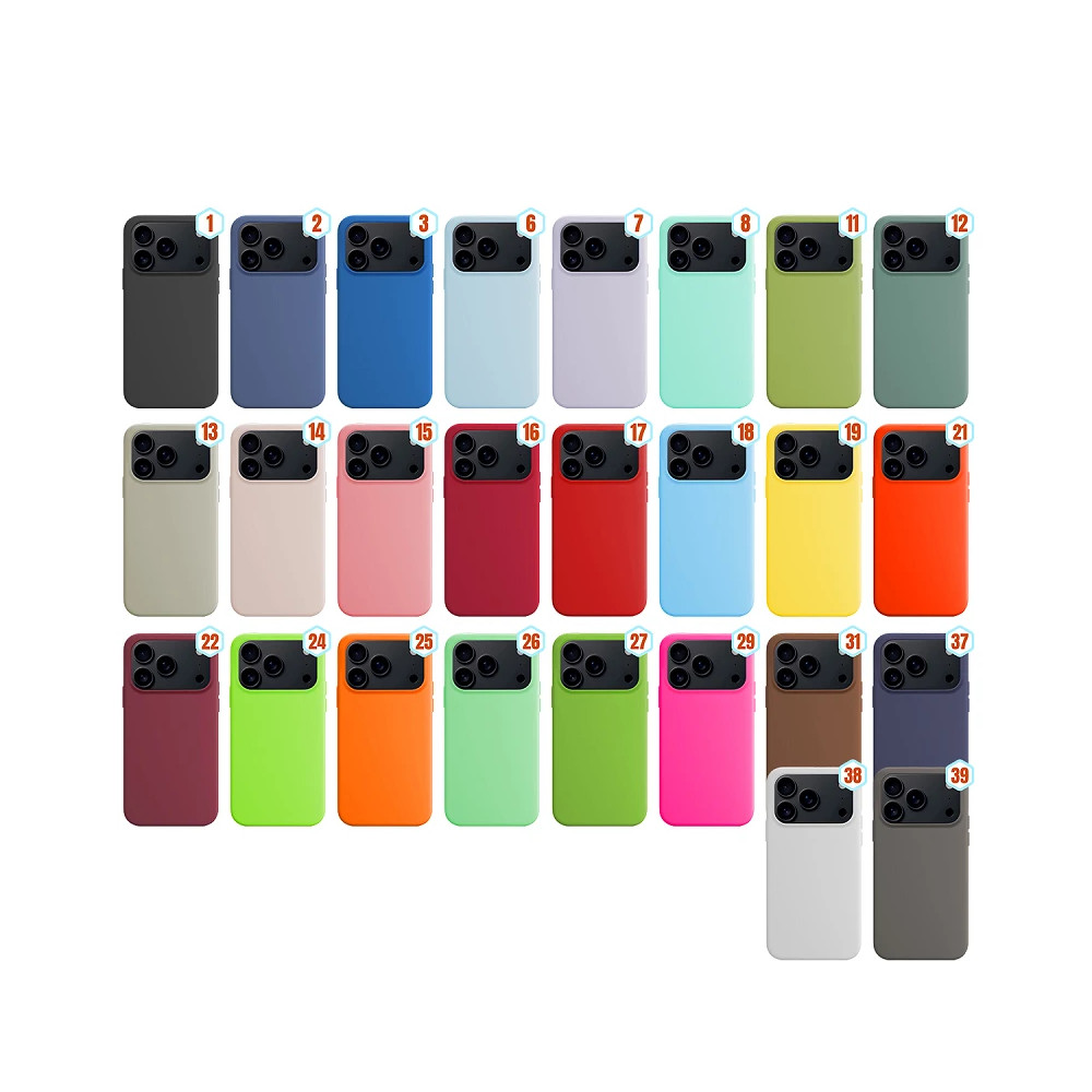 Capa Silicone Líquido Efeito Pele iPhone 17 Pro Max disponível - Modelo 16